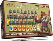 The Army Painter Speedpaint 2.0 Most Wanted Paint Set Combo, Acrylic Contrast Paint Set with 24 Dropper Bottles of 18ml and 2 brushes, For Miniature Painting