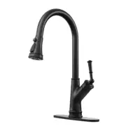 Single Handle Pull down Sprayer Kitchen Faucet, Three-Function Pull Out Sprayhea