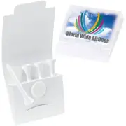 4-1 Golf Tee Packet Value Pak 2-1/8 tees Printed with Your Imprint on 144 Packs
