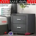 Artiss Bedside Table Drawers Fabric Nightstand Cabinet Side Table Storage Grey
