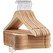 UINICOR Wooden Hangers - 20 Pack - Slim Wooden Suit Hangers Coat Hangers for ...