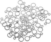 HEATSHAKING 50pcs Stainless Steel Figure Fastener Connectors Jigging Rings for Lifting Hanging and Fixing Saltwater Environments Reliable Hole Gaskets for Smooth Rotation and Tangle Prevention