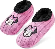 [Disney] Women's Ballerina Slippers with Sherpa Lining - Knitted Non-Slip House Shoes