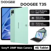 Global DOOGEE T35 4G Tablet 11'' 2.5K Display 20MP 8580mAh 20GB+256GB Octa Core
