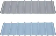 2Pcs Fridge Beverage Mat Silicone Bottle Stacking Mat Fridge Wine Mat Stackable Wine Soda Can Organizer Mat for Refrigerator Organization Mbnvtxh(2,Light Gray+Light Blue)