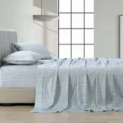 Gingham Green Printed Sheet Set
