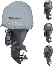 Outboard Motor Cover for Yamaha F150 F175 F200 Outboard Motor Cover, Waterproof Heavy Duty 600D Oxford with Cotton Lining Fade Resistant Boat Engine Hood Cowling Cover
