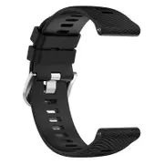 Silicone Watch Band For Garmin Forerunner 245 Music Black