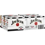 Jim Beam Bourbon & Zero Sugar Cola Can 375mL x 24 Case