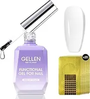GELLEN 7 in 1 Builder Gel for Nails in a Bottle, 18ml Clear Builder Nail Gel for Nail Extension and Apex Building, UV Light Needed