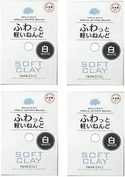 DAISO JAPAN Soft Clay Lightweight Fluffy White 4 Packs
