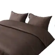 Chocolate Brown Luxury Cotton Bedding Cover Set