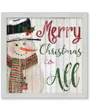 Courtside Market Merry Snowman Framed Art