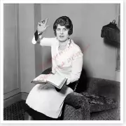 Foursquare Church Aimee Semple McPherson Raised Hand Bible Silver Halide Photo