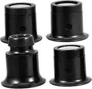 4pcs Clip Watch Loupe Magnifying Glass Lens for Watchmakers and Jewelers for Detailed Inspection and Repair Compact and Portable for Crafts and Reading