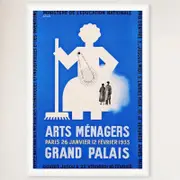 Galrie Vintage Arts Menagers Grand Palais Poster - Elegant Wall Art for Home Decor, White Frame, A0 84 x 119cm (33 x 47inch)