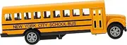 TOBBOMEY School Bus Pull Back Push and Go Model for Birthday Present and Party Favor Material No Batteries Needed