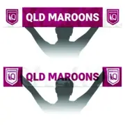 Queensland 2025 State of Origin QLD Maroons Banner Flag with Hand Pockets
