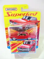 MATCHBOX SUPERFAST 14 '1964 PONTIAC GRAND PRIX - METALLIC RED'. MIB/BOXED/CARDED
