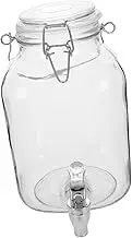 SECFOU Thickened Glass Soaking Jar 3000ml Airtight Lid for Juice Containers Beverage Dispenser