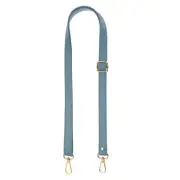 Adjustable PU Leather Purse Strap with Gold Swivel Clasps 26-51 Inch, Light Blue