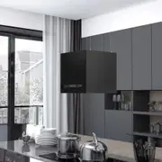 Hanging Island Range Hood Touch Sensor LCD 37 cm Powder-coated Steel