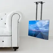 Adjustable TV Mount Bracket - Ceiling TV Mount Stand, 2 Post Single Screen TV Mount, Tilt TV Mount for 55-120 Inch TVs, VESA Max 900x600mm Ceiling TV Mount