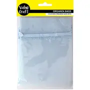Value Craft Organza Small 17cm X 12.5cm Baby Blue 5 Pieces