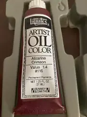 Vintage Liquitex Artist Oil Color Alizarine Crimson Value 1.4 #116
