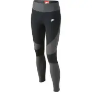 Nike Girls Tech Fleece Tights Black/Gray 679106 010 Size Small