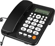 Angoily Corded Phone Desktop Telephone Office Phone Large Display Stable Home Hotel Senior