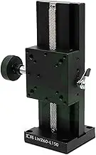 Z-Axis Vertical Manual Micro-Adjustment Dovetail Slide Table - 100mm Long Travel, Gear Rack Lift, LWZ60-L150
