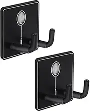 kowaku 2X Wall Mounted Racket Rack, Badminton Racket Hook, Metal Wall Hook, Heavy Duty Tennis Racket Holder for Gym Game Room Garage