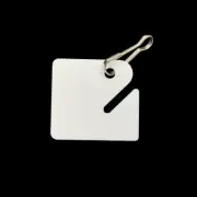 Slotted Rack Snap-Hook Key Tags White 40 Pack