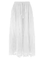 [Pinko] Pinko-Sangallo Skirt Gonne Bianco-Donna L