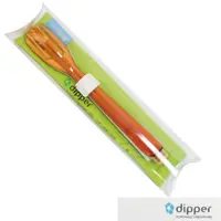 在飛比找PChome24h購物優惠-Dipper環保檜木筷餐具組-橘白