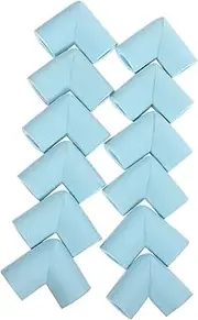 Gatuida 12pcs Protective Corner Cover Kit Wall Safety Prevention Locks Cot Door Edge Outlet Rails Protectors Padding Side Baseboard Exterior Corner Protector Plug Sky-Blue Foam