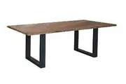 MD Nancy Solid Timber Metal Leg Dining Table