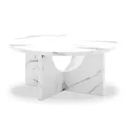 Hadriana 80cm Round Coffee Table - Marble Marble