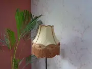 Lampshade scallop gold lace hand-stitched table lampshade floor lampshade