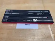 Snap-on Tools USA NEW 6pc 1/2" Drive Chrome Fixed & Flex Head Ratchet Foam Sets