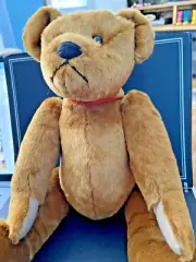 Authentic Vermont Teddy Bear Plush Jointed Suede Pads With Tags Hand Made EUC