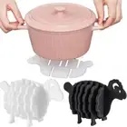 Insulated Sheep Coasters Set Anti-Scalding Pot Holders Kitchen Tools