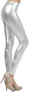 [Neon Nation] LLC Shiny Metallic Full Length Leggings Tights Costume Pants