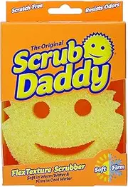 The Original Scrub Daddy - Multipurpose Cleaning Sponge - Soft in Warm Water, Firm in Cold Water for Tough Cleaning - Scratch Free, Odour Resistant, Ergonomic