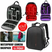 Waterproof Camera Backpack Soft Case Bag Rucksack For Canon Nikon Sony DSLR AU