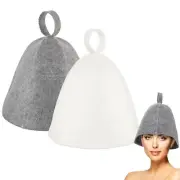 2-Pack Wool Sauna Hats - Heat Insulating Sauna Caps for Men and Women, Vapora...