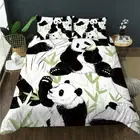 Silly and cute Panda 3D Print Duvet Quilt Doona Covers Pillow Case Bedding Sets