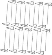 20pcs Triangular Stainless Steel Skewers for BBQ Meat and Vegetables Reusable Kabob Skewers Safe Appetizer for Outdoor Grilling