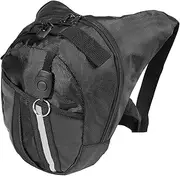 PEASL Motorcycle Drop Leg Side Bag Black Motorcycle Bag Hard Shell Outdoor Casual Waist Bag Motorbike Hip Bum Pack Waterproof Bag(E)